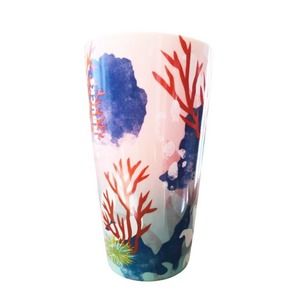 NWT STARBUCK’S Coral Reef Multicolored 12oz. Ceramic Tumbler Collectible…